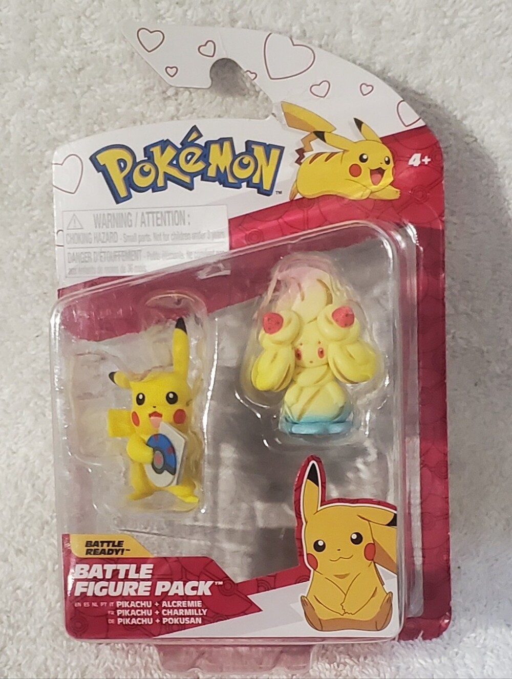 Pokemon Pikachu & Alcremie Figure Pack - Yellow, Pink, Blue